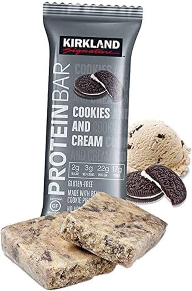 Barra de proteína cookies and cream Kirkland