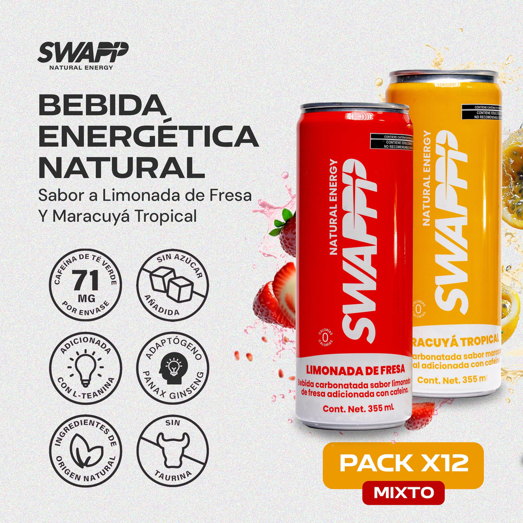 Bebida energética SWAPP limonada fresa
