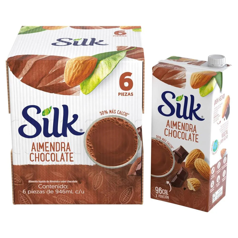 Caja Silk fresh almendra con chocolate 6/946ml.