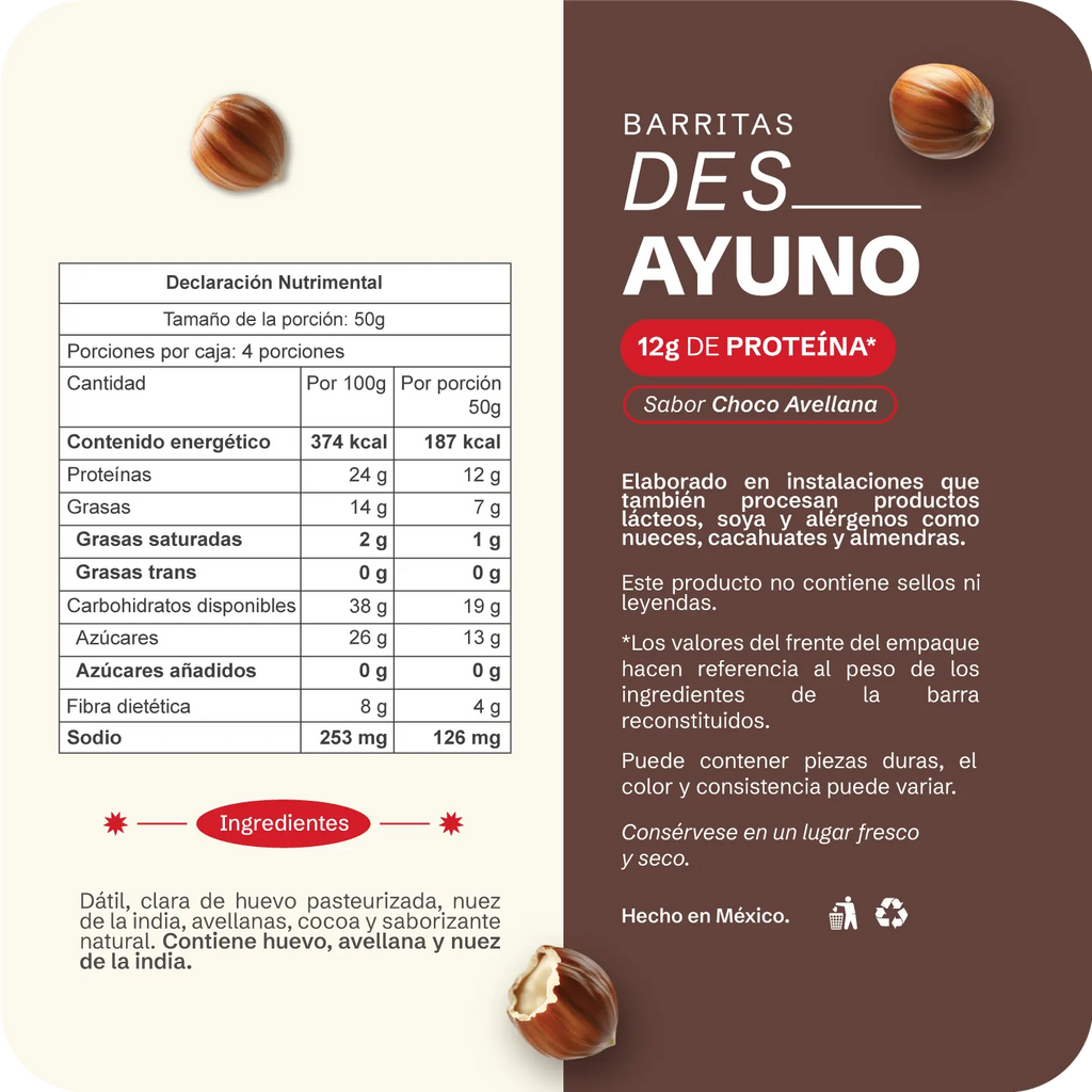 Caja barra de proteína des_ayuno chocolate