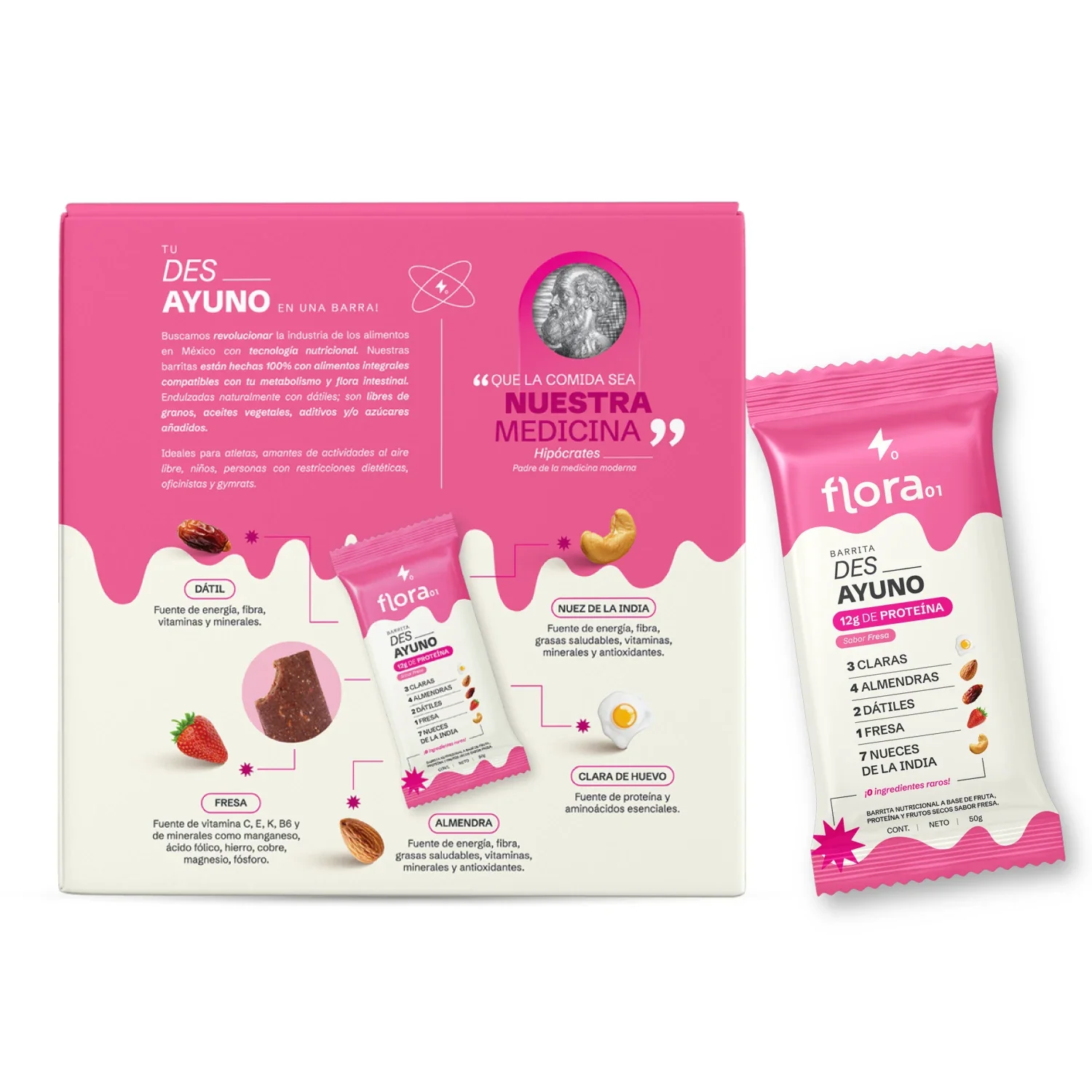 Caja barra de proteína des_ayuno fresa