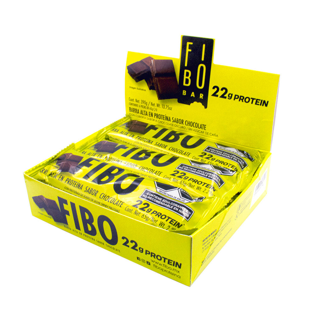 Caja barra de proteína chocolate FIBO