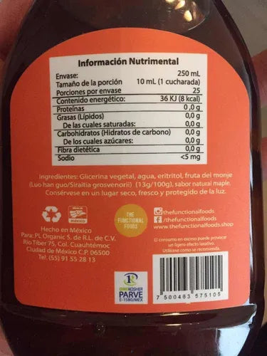 Miel de fruta del monje sabor jarabe de maple 260 ml