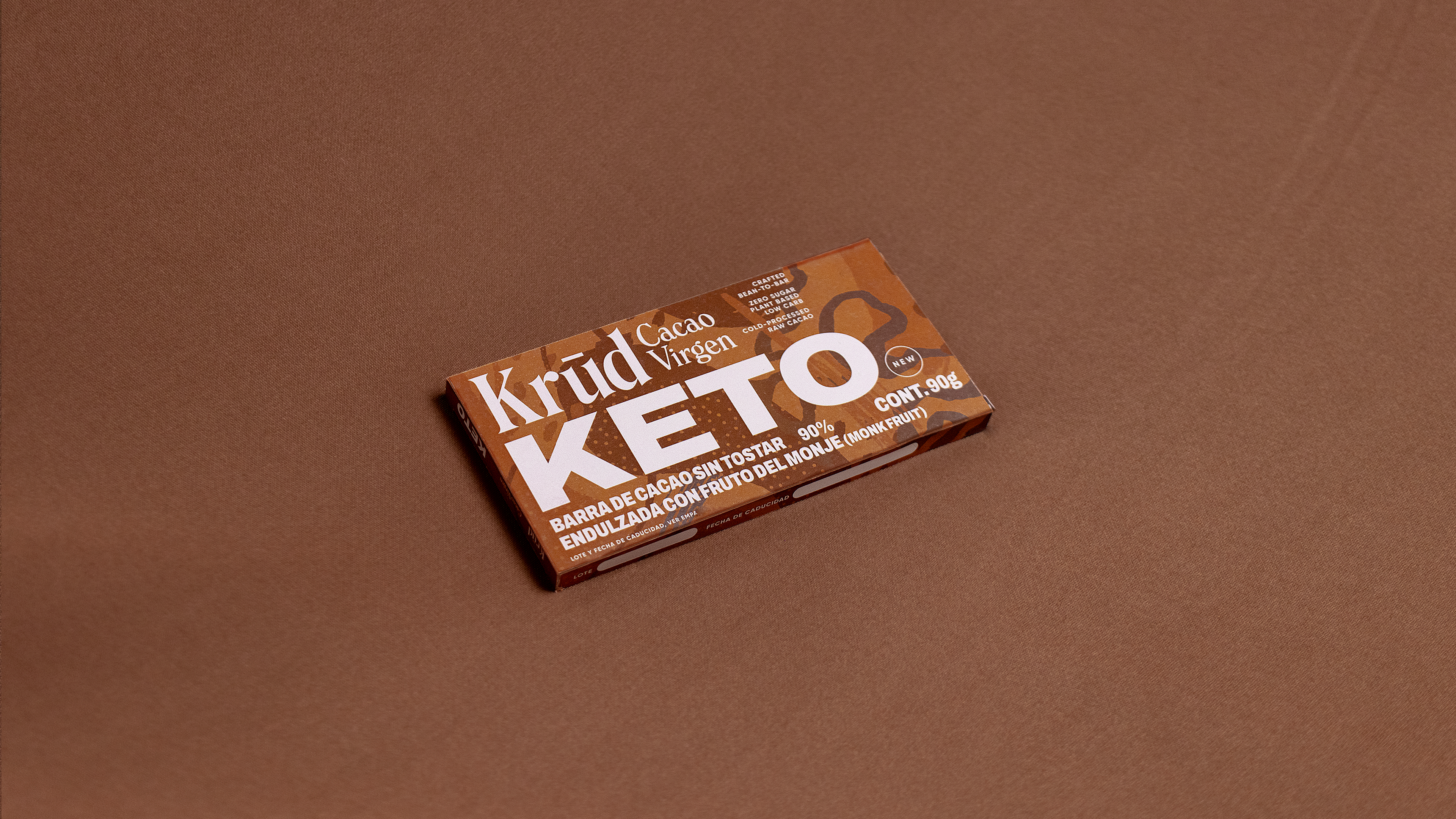 Barra de cacao 90% amargo con Monk Fruit