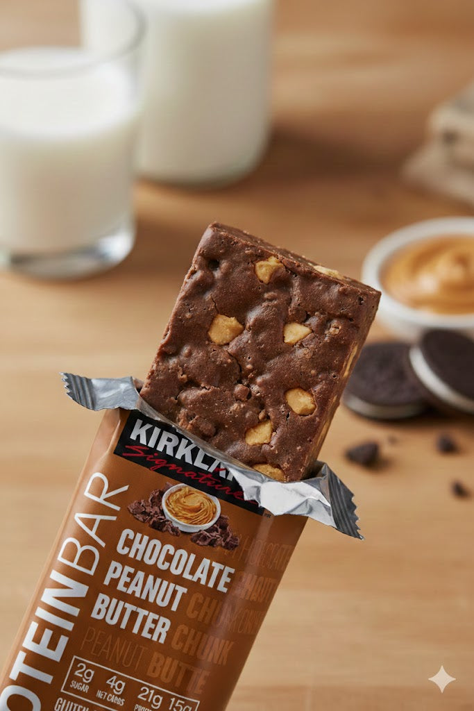 Barra proteína crema de cacahuate y chocolate Kirkland