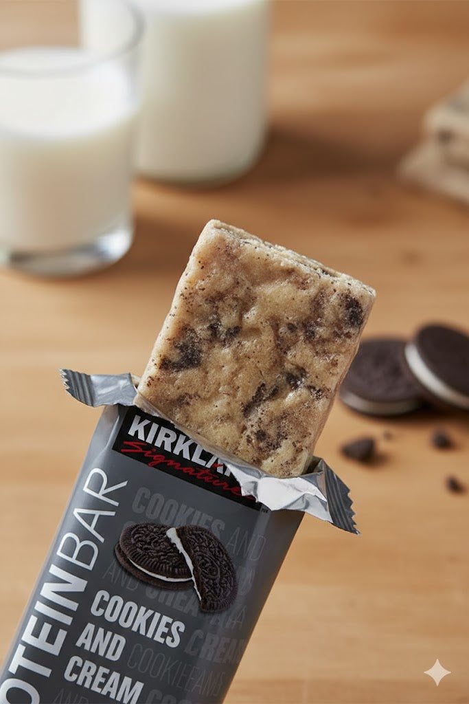 Barra de proteína cookies and cream Kirkland